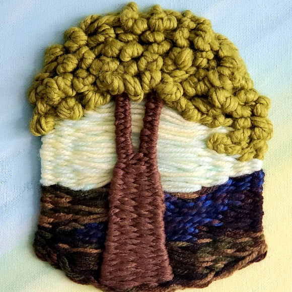 New handmade weaving wall art on a canvas - Picture 1 of 3